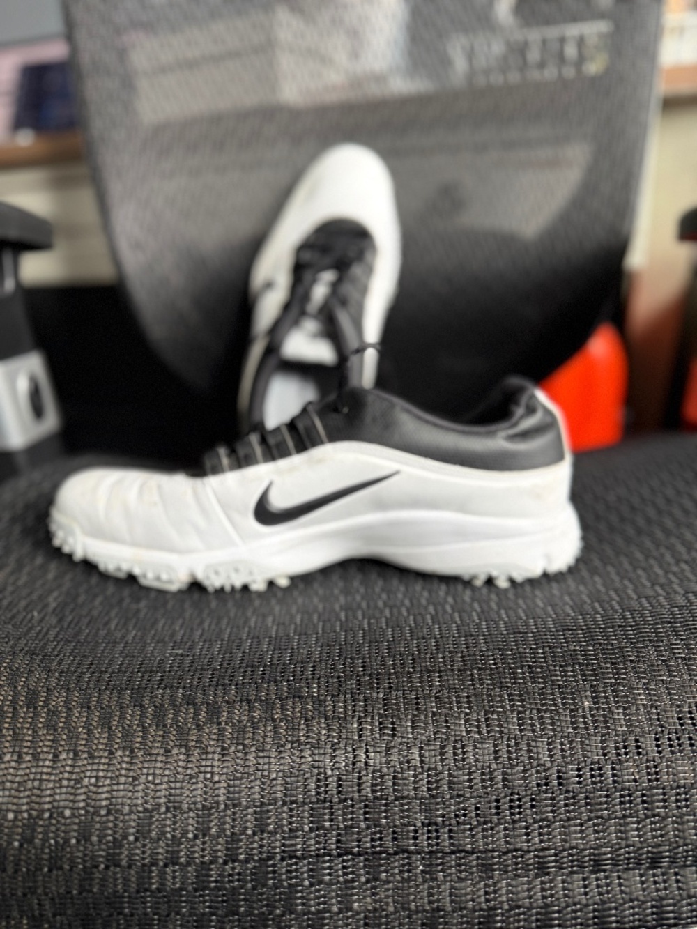 Nike Men's Golf Shoes White Black Size 9 - Picture 4 of 9